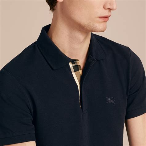 burberry brit cotton-piqué polo shirt|burberry polo shirt for men.